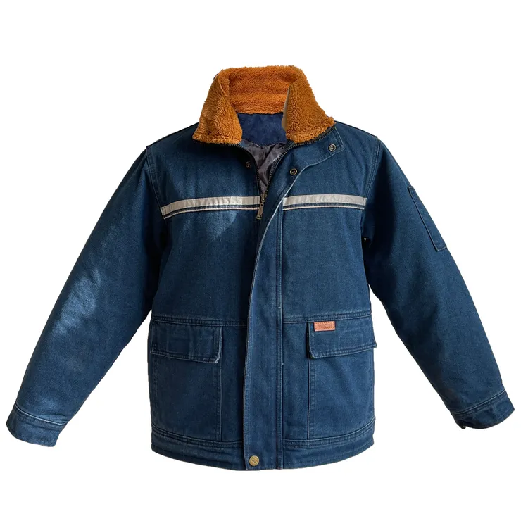 牛仔棉服电焊男装劳保工作服冬款保暖冬季加厚男装棉衣棉裤订制