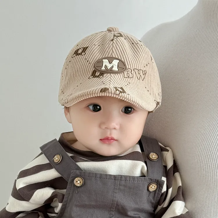 宝宝帽子秋冬季洋气可爱贝雷帽户外男孩男宝前进帽韩系痞帅儿童帽