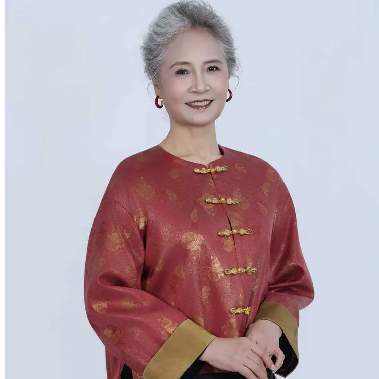 新中式【福禄】长袖秋冬圆领新中式女花团短外套复古藏式绣花服装