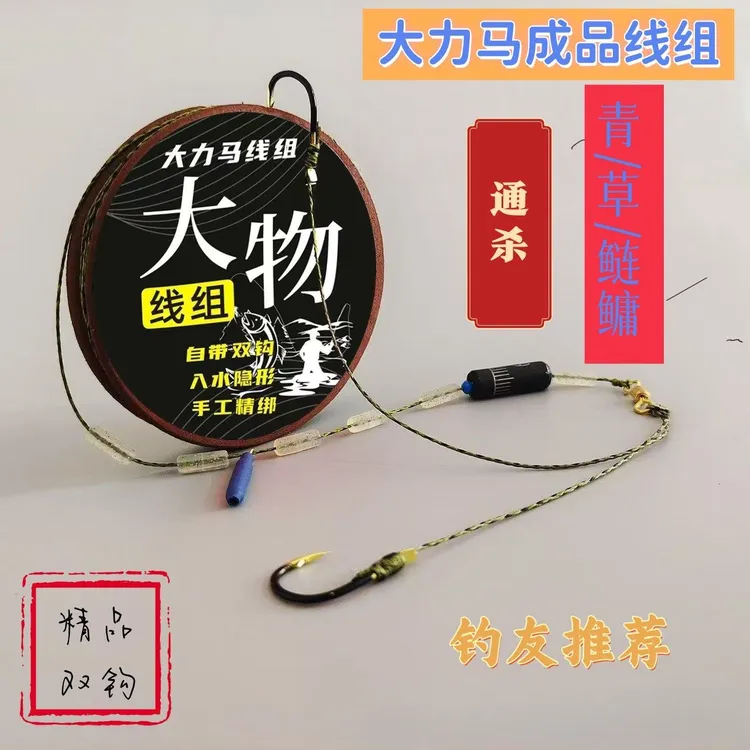 巨物大力马主线成品线组大物全套青鱼草鱼子线双钩立漂线组黑坑
