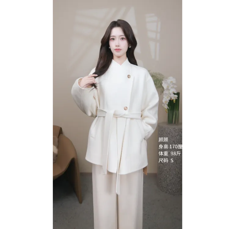 RONGYU绒郁大衣 短款气质千金风白月光休闲博主穿搭小个子大衣