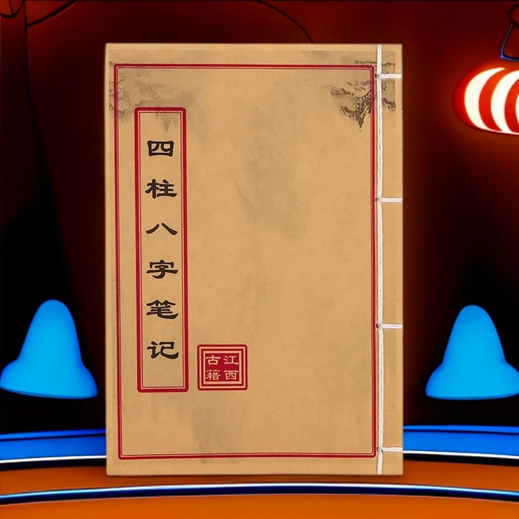 四柱八字笔记  民间收藏 道林纸纯手工穿线古籍书