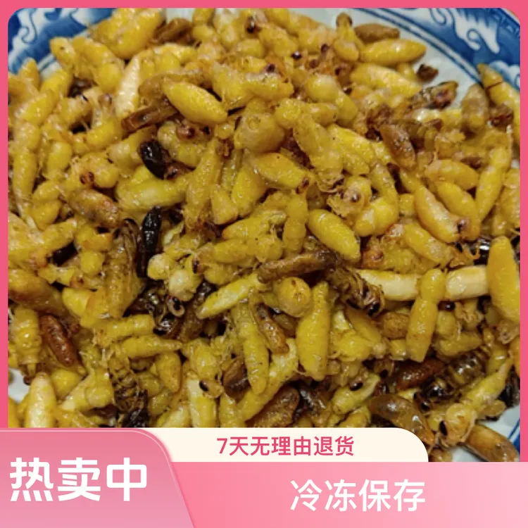 2025年新鲜油炸蜂蛹美食 树蜂1234级(介意三级有内脏勿拍）