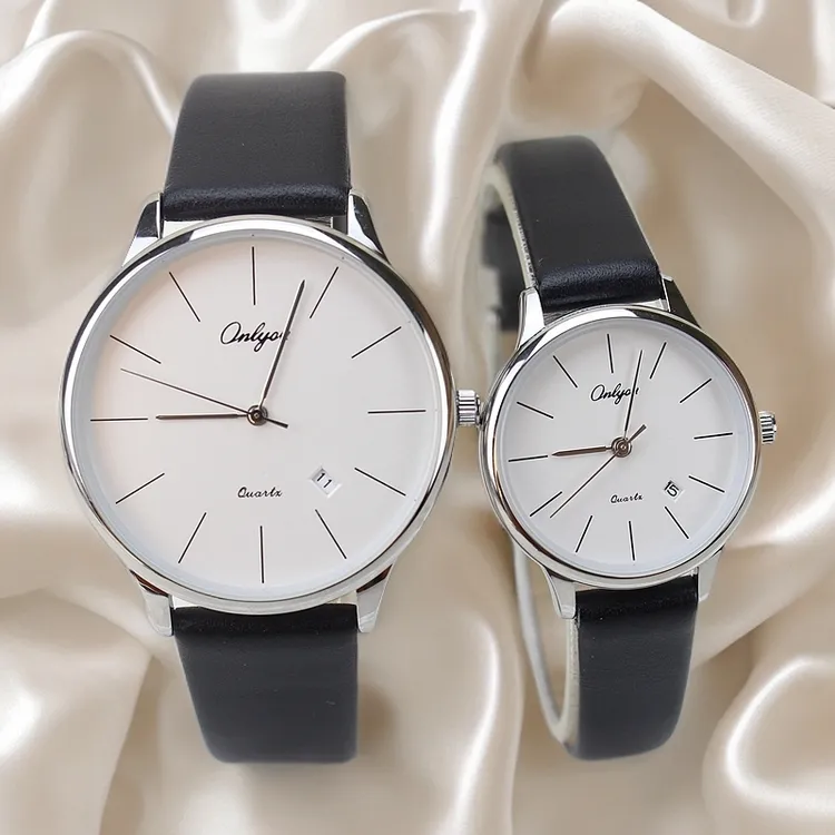 超薄手表2025年新款男士皮带腕表简约休闲日历情侣表百搭女表礼物