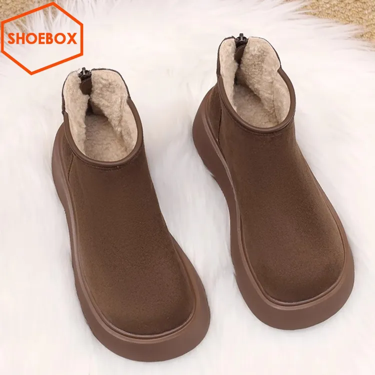 达芙妮集团旗下爆款厚底雪地靴女冬季2025新款加绒保暖东北大棉鞋