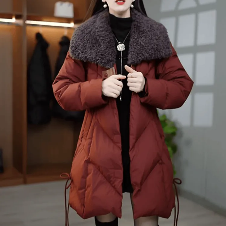 B838【羽绒服】2025冬季新款时尚优雅气质轻薄加厚保暖羽绒服外套