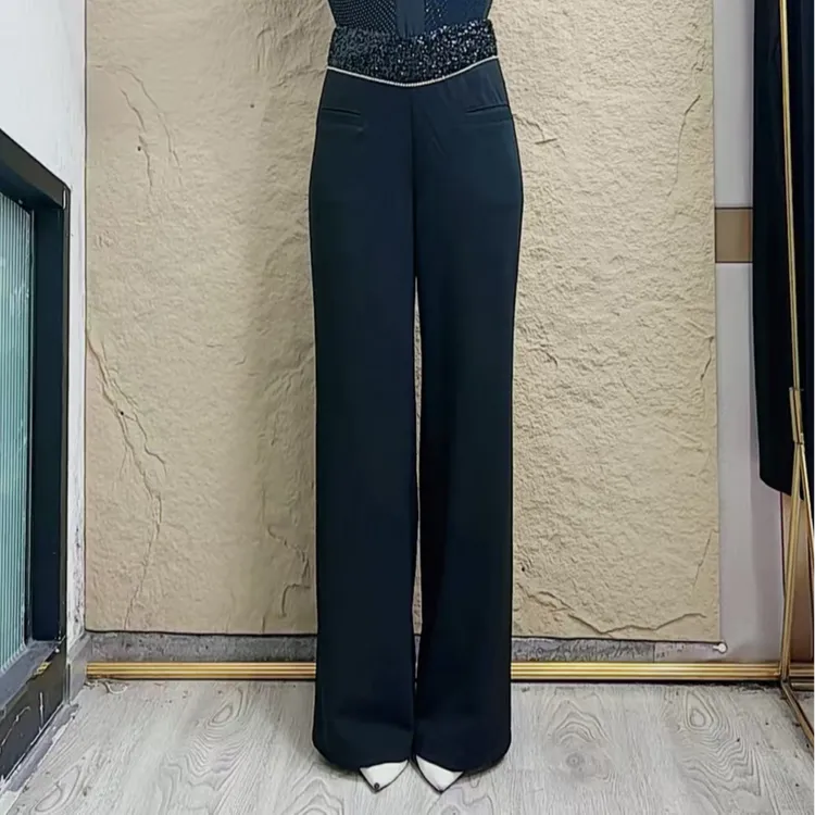 欢舞阁舞蹈服跳舞服装新款弹力料摩登舞拼接网红新款舞裤B0299