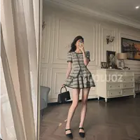 【现货】LUOLUOZ【夏柔漫语】气质复古上衣＋时尚半身短裙两件套JF730