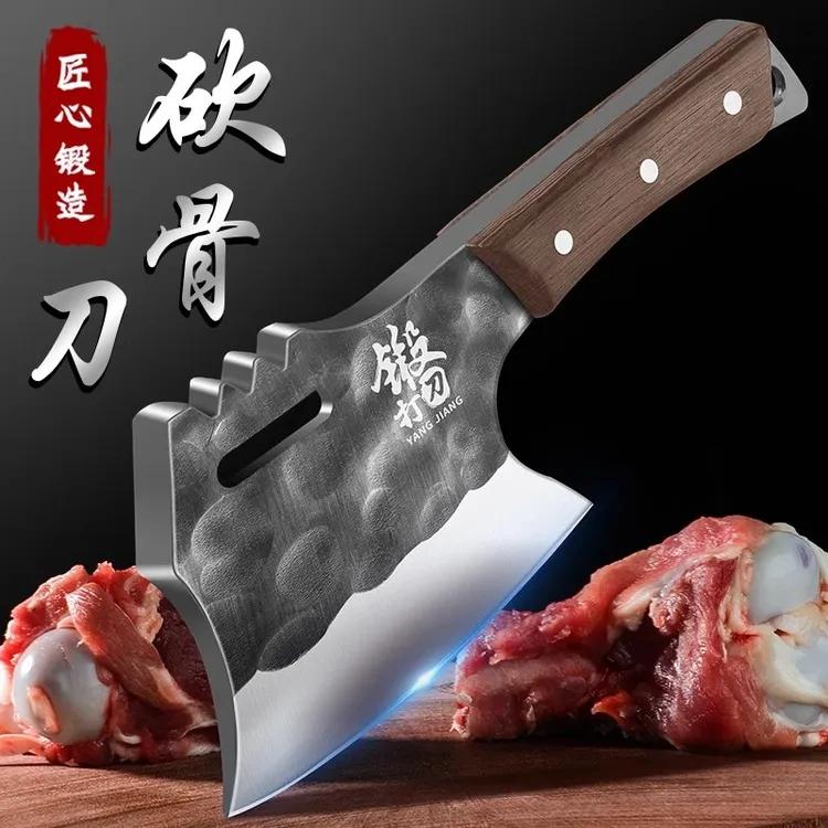 锻打斧头砍牛骨头专用斧头刀斩骨刀商用加重加厚斩骨斧家用跺骨刀