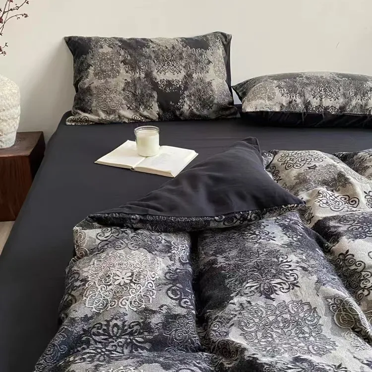 欧式中古风四件套轻奢高级氛围宿舍被套枕套床单三件套床上用品