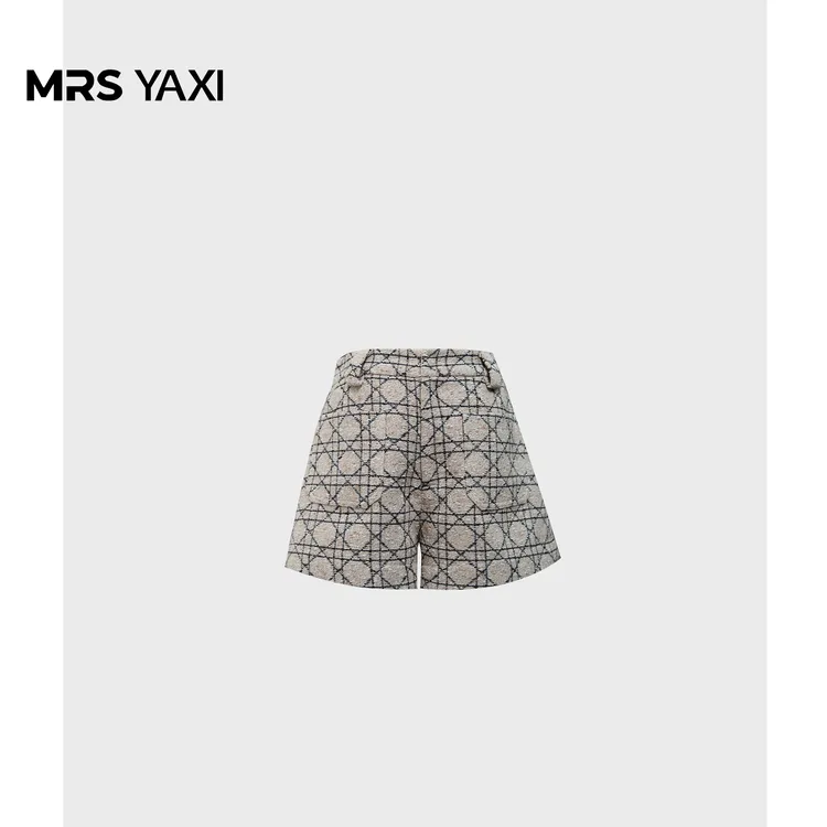 Mrsyaxi高品质小香格纹显瘦短裤YX5061403