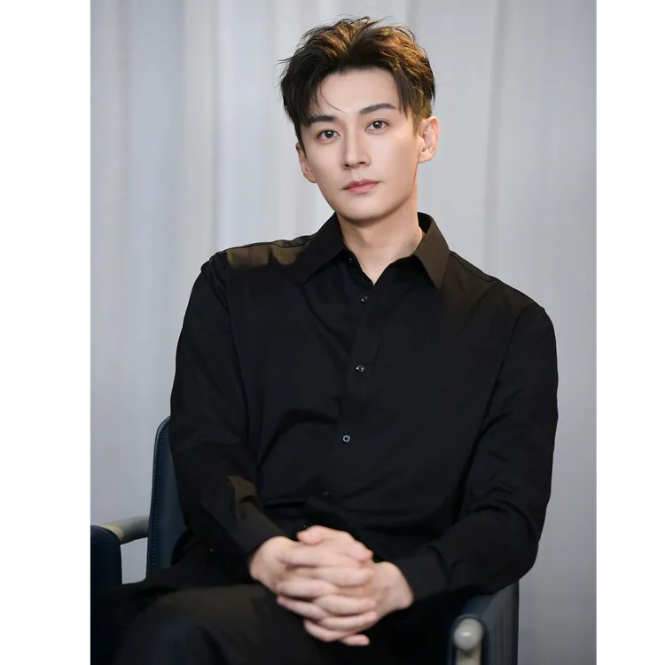 黑色衬衫男秋季新款高级感西装内搭长袖衬衣商务轻熟风男装外套