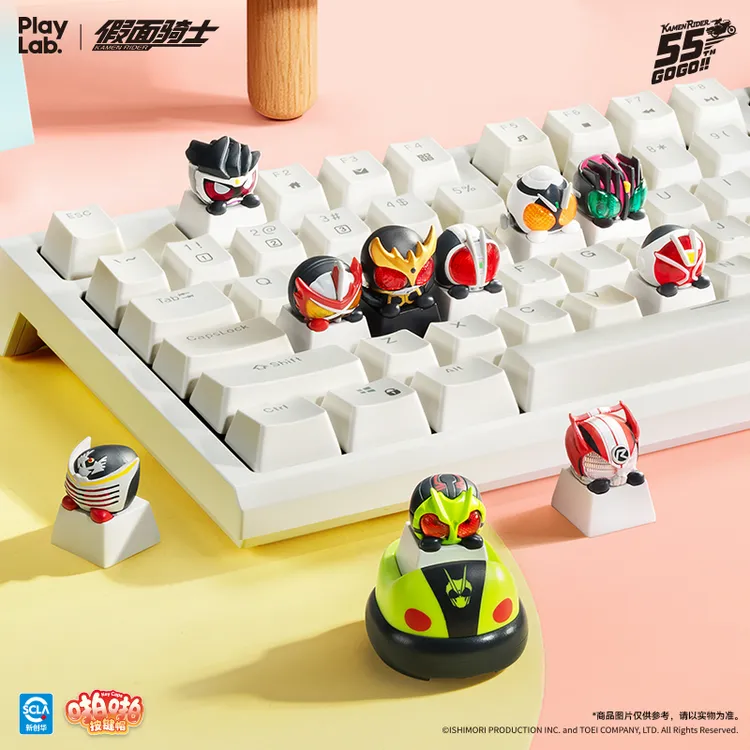 playlab正版假面骑士第2弹键帽周边解压潮玩盲盒萌粒挂饰键盘创意