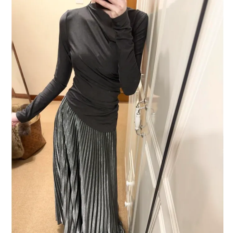 【薄荷雪糕】高级感时尚气质穿搭2025休闲简约上衣高腰半身裙两件套