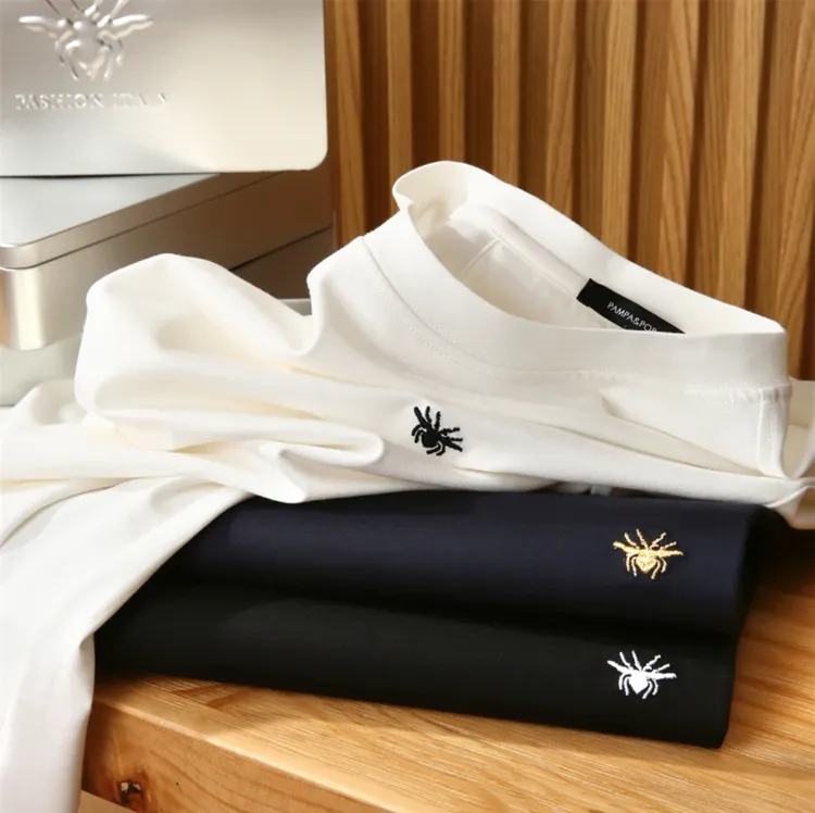 经典小蜜蜂 夏季轻奢风男女情侣亲肤舒适免烫百搭休闲圆领短袖T恤