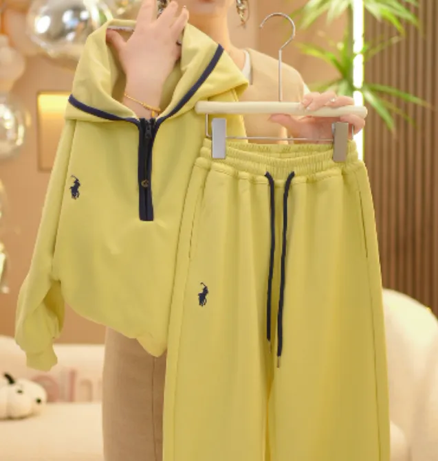 【米小洛】2025新款儿童春秋网红洋气休闲时尚连帽百搭韩版套装