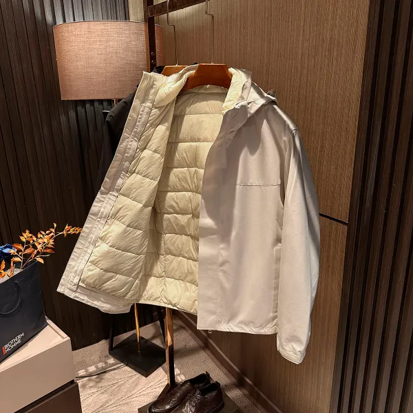 【一衣三穿 可脱卸帽内胆】25冬装新款男士高档户外防水鹅绒羽绒服