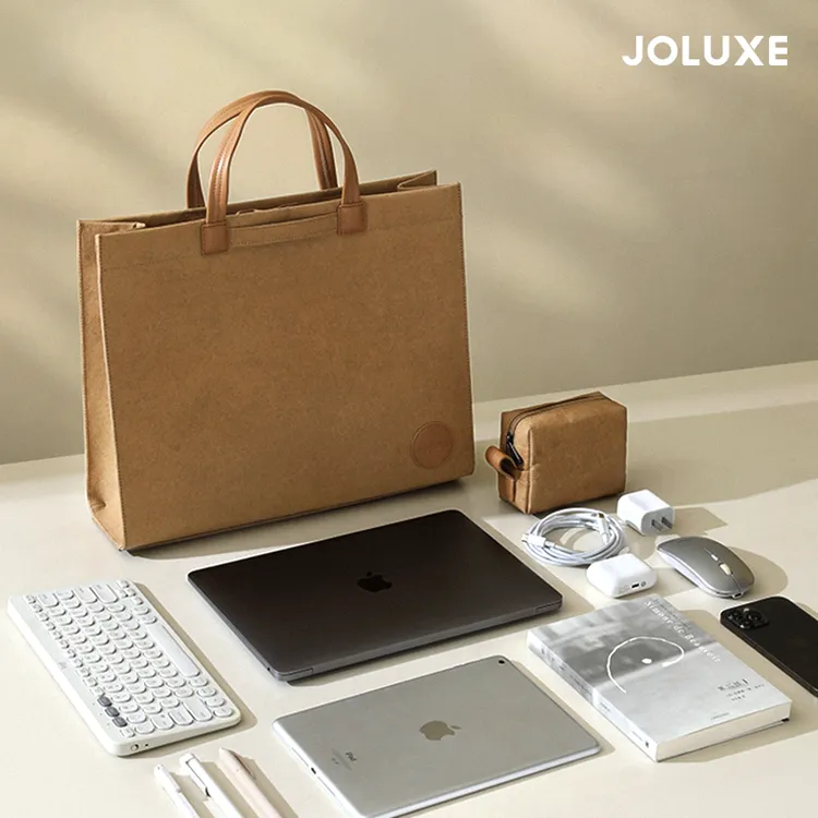 JOLUXE文艺通勤休闲手提包男女大容量笔记本电脑包14英寸文件包袋