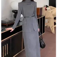 1248原宿风文艺风休闲风时尚套装女装中长款连衣裙百搭