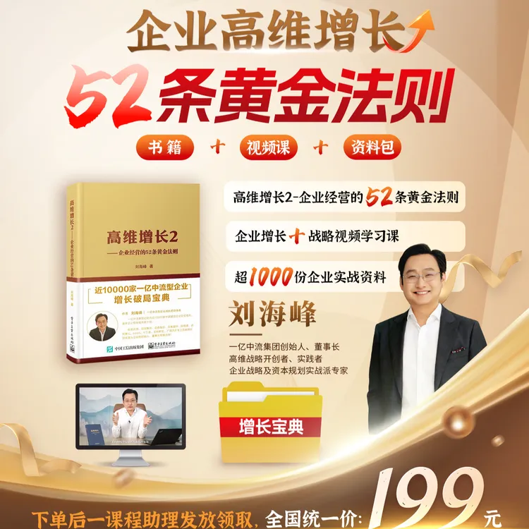 刘海峰-企业增长52条黄金法则+视频实战案例+超1000份