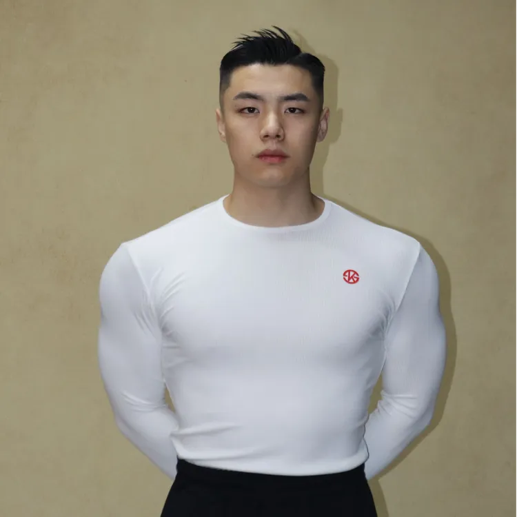 【ktspro坑条训练长袖】300G透气弹力吸湿排汗速干健身显大抗皱打底