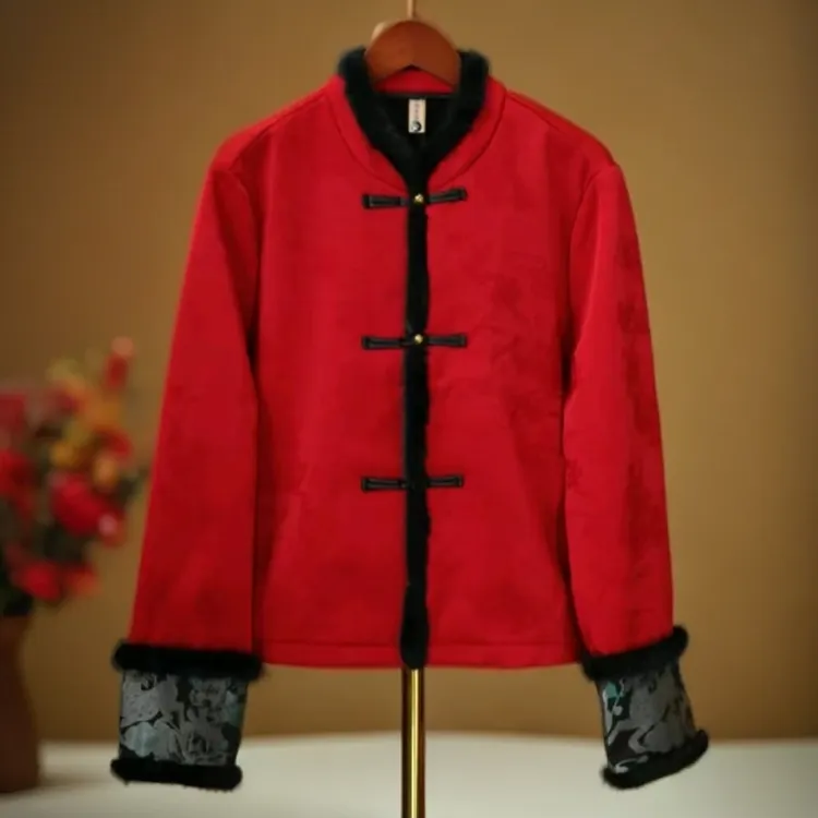 杭州重磅花萝缎2026本命年喜婆婆喜妈妈小个子高腰中式外套原版发