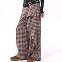 Bling Plaid Pants烫钻格纹长裤