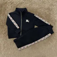 【BBR系列】2025拉链春秋纯色常规男男女通用套装立领女士童装外套