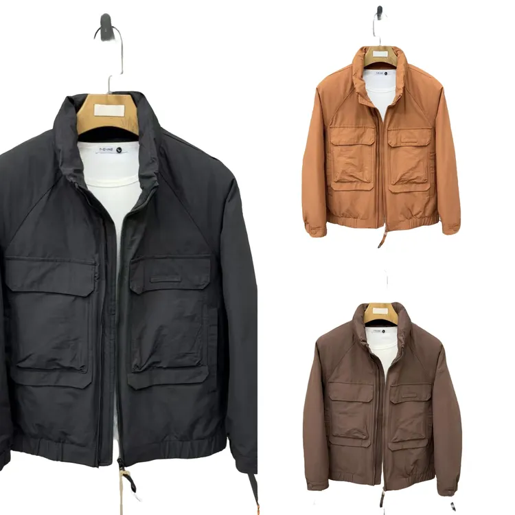 冬季新款3117男士休闲时尚百搭轻奢拉链立领拉链夹克上衣外套保暖