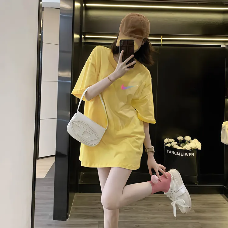 奥特莱斯官方正品纯棉今年流行通勤黄色女2025夏季新款上衣