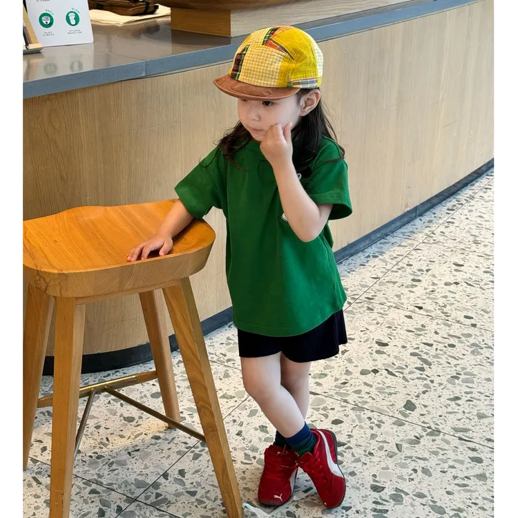 小思家女童2025夏季休闲韩版运动风米奇短袖宽松百搭阔腿短裤套装