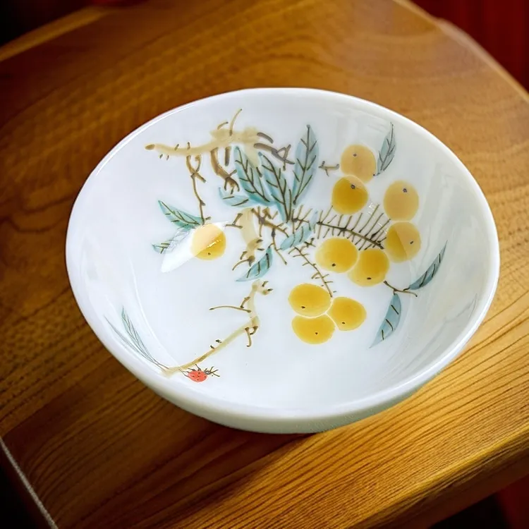 景德镇手工手绘斗笠釉下彩珐琅彩主人杯陶瓷普洱杯单杯品茗杯茶杯