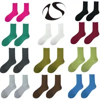 limiseven彩色复古竖纹中筒袜