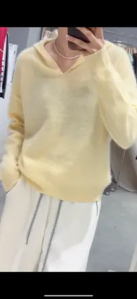 秋冬V领套头韩版拉毛长袖时尚气质百搭针织羊毛绒女帽衫9055-2