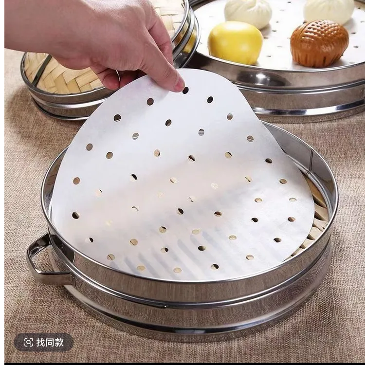 【抢50张】家用一次性蒸笼纸蒸包子垫纸食品级垫子蒸馒头垫布油纸