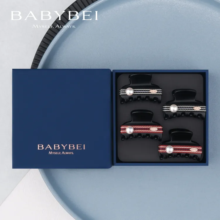 【专属价】BABYBEI/初贝织织高亮抓夹三条刘海夹简约高级时髦公主头