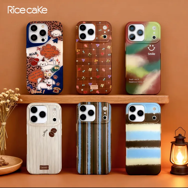 秋冬磨砂格纹复古美式碎花适用苹果17promax/16/15/14手机壳新款