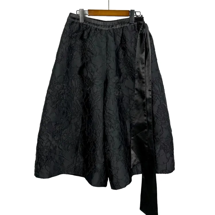 朱总服饰原创设计新中式提花短裤女2025春夏新款时尚裤子3C115