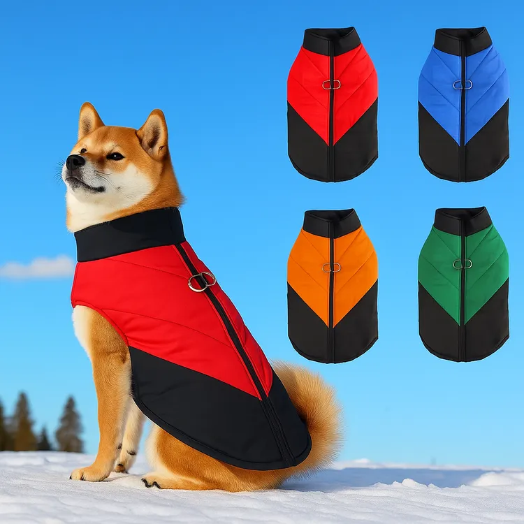 柴犬衣服秋冬款带牵引扣狗狗棉马甲背心冬季过冬外穿加厚保暖棉衣