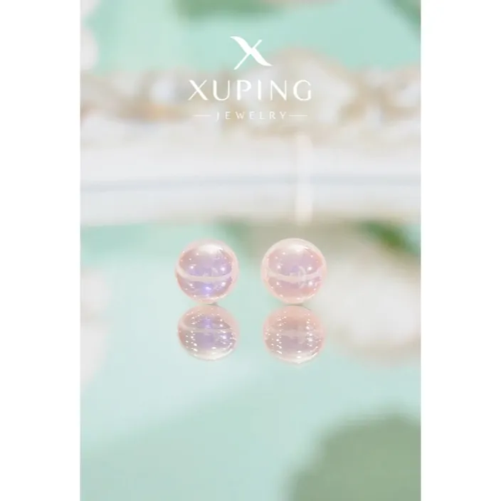 XUPING/旭平首饰 合金仿珍珠耳饰 无耳洞也可以佩戴的人鱼姬珠 