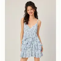 Hollister25夏季辣妹度假海滩印花吊带连衣裙女装359-5239
