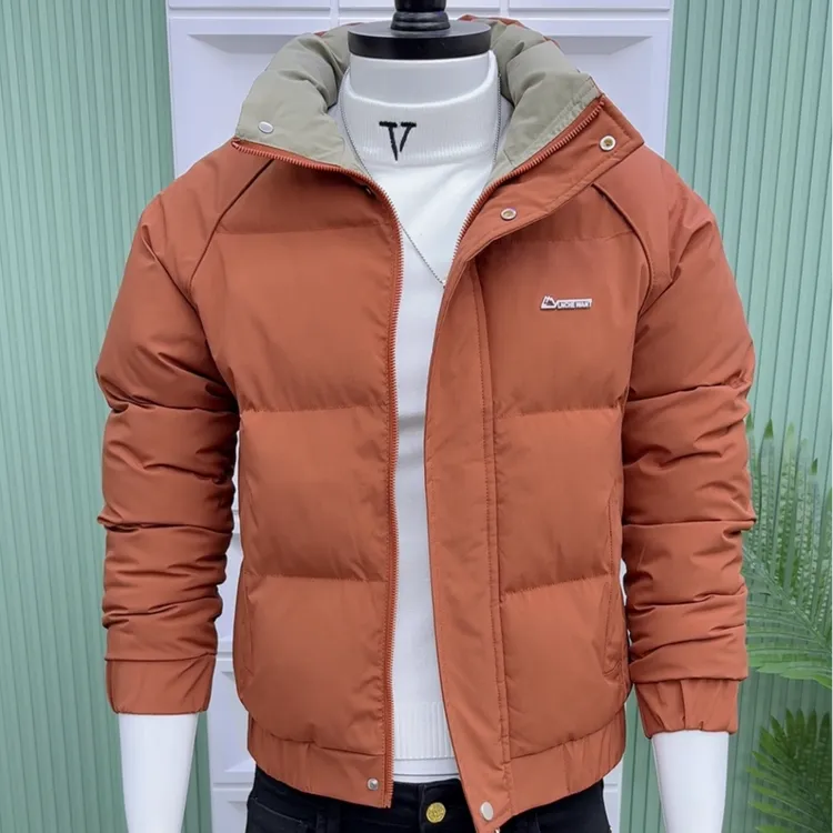 冬季降温穿搭防风气质休闲立领百搭男士保暖棉衣加厚棉服男款0151