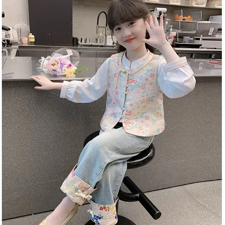 女童休闲套装春季小女孩春装女春秋韩版两件套时髦百搭秋季！