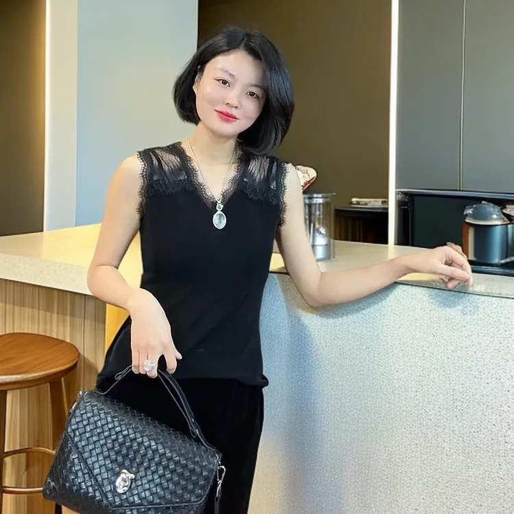 【TANTAN】简约蕾丝显瘦气质百搭背心#215