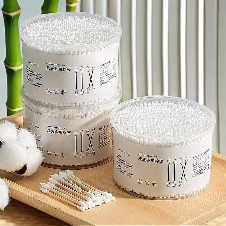 双头棉签掏耳朵化妆一次性卫生棉棒小细尖头挖耳勺竹棒棉花棒专用