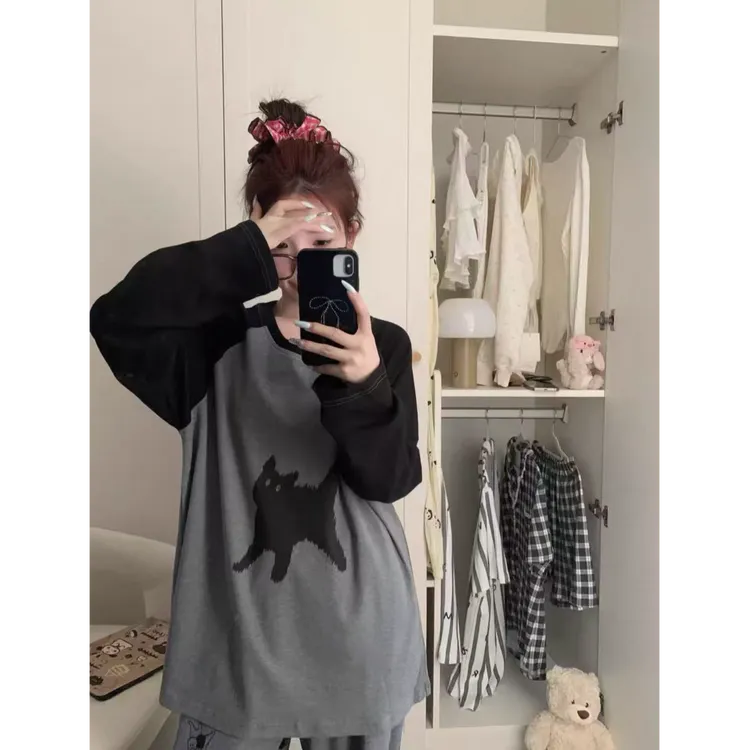 2025秋冬新款大码保暖德绒睡衣高级灰版型宽松可穿到300斤可外穿