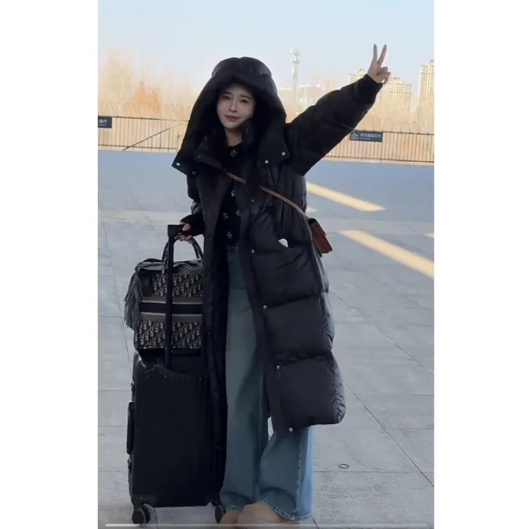 宿慕SUMU 女款长款羽绒服1-16冬季2025新款时尚休闲羽绒服M00075