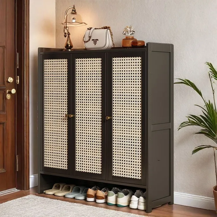 入户鞋柜家用门口收纳实用靠墙一体多层大容量储物柜进门玄关柜子