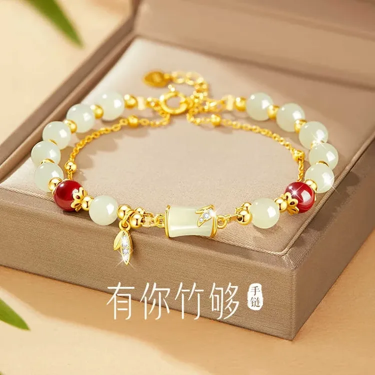 手链 【520礼物】竹节手链精美礼盒女款手链老婆女友七夕情人节礼物商品图