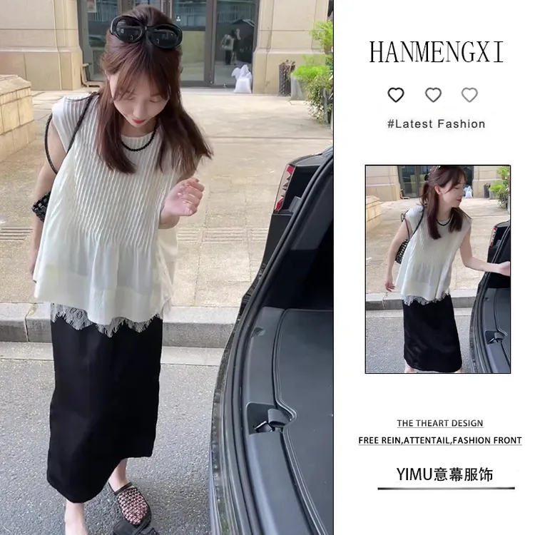 气质套装2025夏季新款设计感洋气显瘦上衣女百搭时尚半身裙两件套